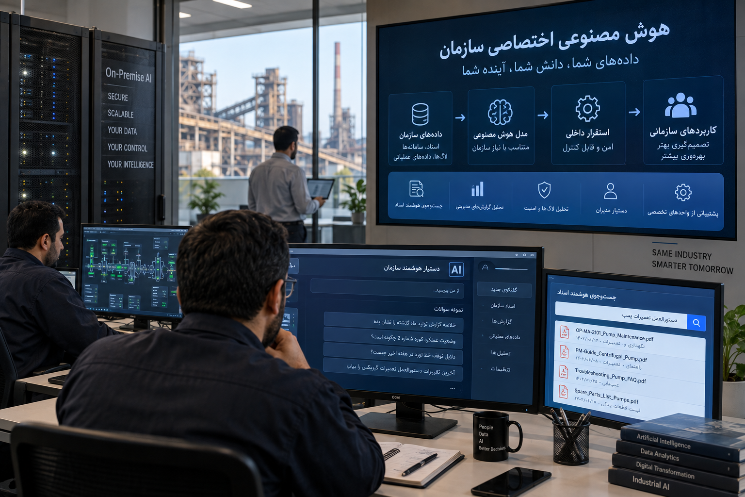 جلسه تخصصی طراحی و استقرار هوش مصنوعی سازمانی امن با استفاده از داده‌ها و زیرساخت داخلی